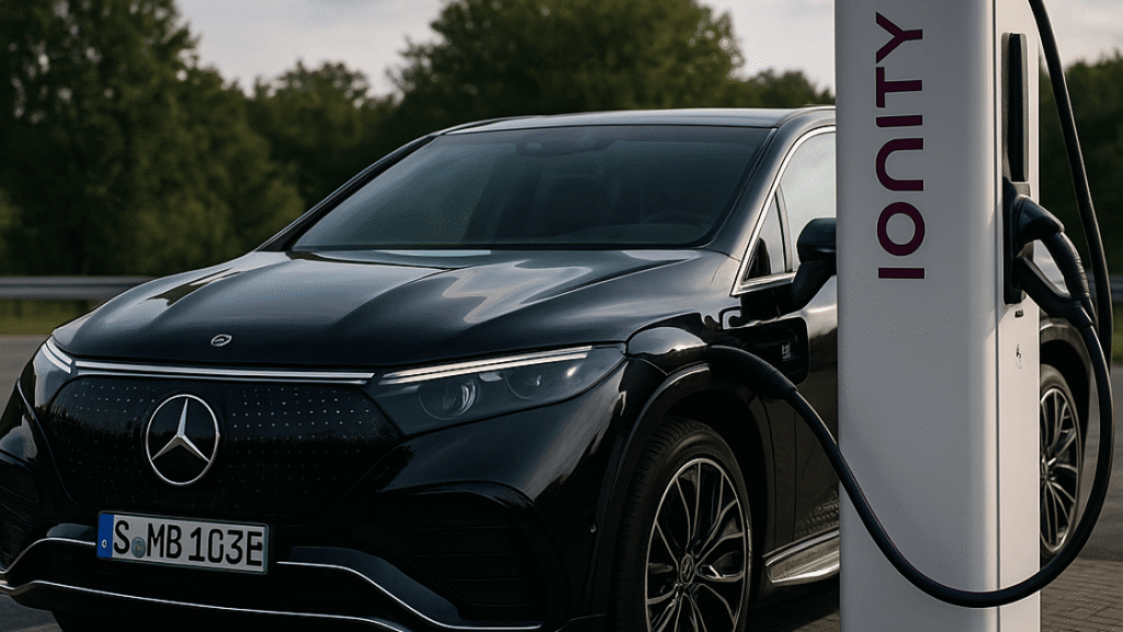 A Mercedes-Benz EQS SUV töltése