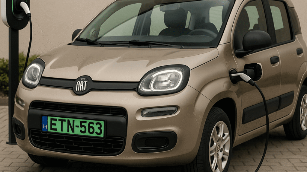 Fiat e-Panda töltése