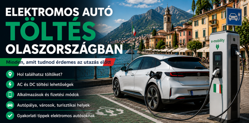 Elektromos autó töltés Olaszországban