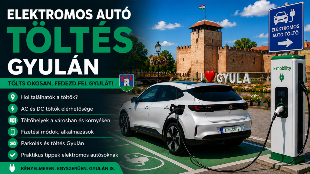 Elektronikus autó töltés Gyulán