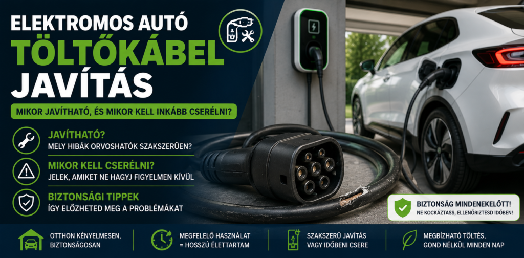 Elektromos autó töltőkábel javítás