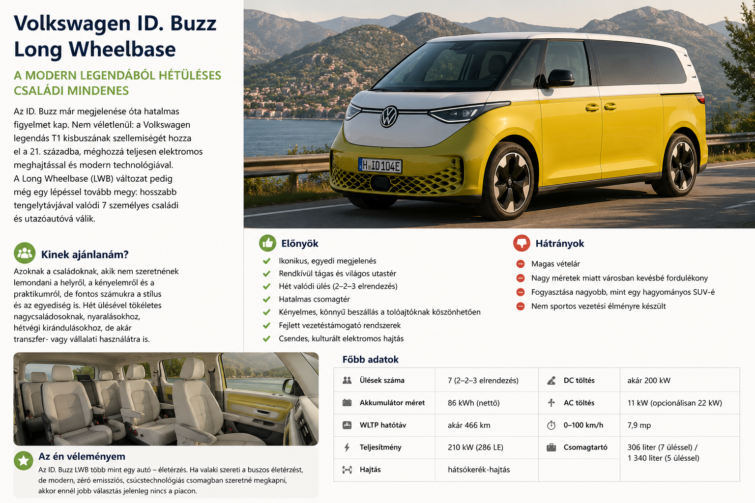 VW ID Buzz 7 személyes