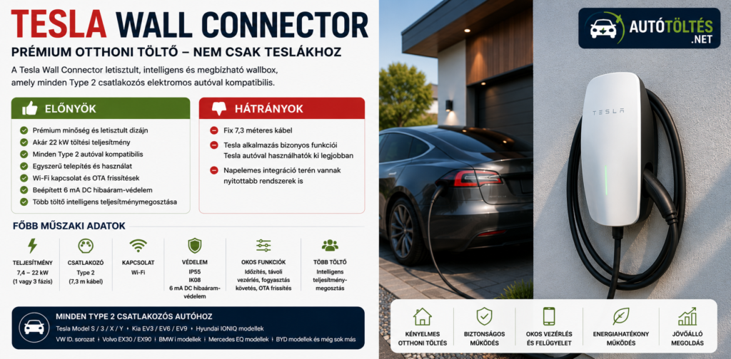 Tesla Wall Connector: Prémium otthoni töltés